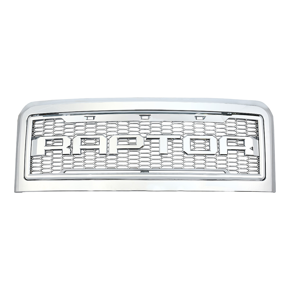 2008-2010  Ford F250 F350 Superduty W/ Leds Chrome-plating Grille (Raptor Design)(Can add Letter Ford/Raptor)